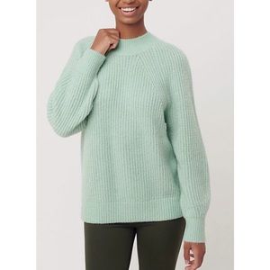 LOFT Stitchy Raglan Sweater - Mint Green